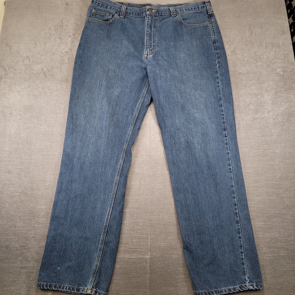 Carhartt Jeans Mens 40x34 Blue‎ Relaxed Fit Straight Leg Denim